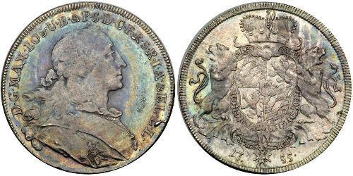 1 Thaler Elettorato di Baviera (1623 - 1806) Argento Massimiliano III di Baviera(1727 – 1777)