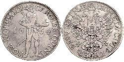 1 Thaler Francia medioevale (843-1791) Argento Carlo V del Sacro Romano Impero (1500-1558)