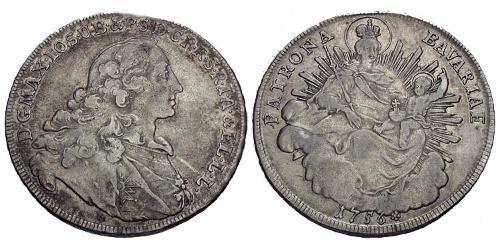 1 Thaler Germania Argento Massimiliano III di Baviera(1727 – 1777)