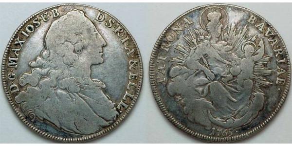 1 Thaler Germania Argento Massimiliano III di Baviera(1727 – 1777)