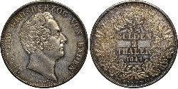 1 Thaler Grand Duchy of Baden (1806-1918) Argento Leopoldo di Baden(1790 – 1852)