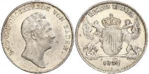 1 Thaler Grand Duchy of Baden (1806-1918) Argento Leopoldo di Baden(1790 – 1852)