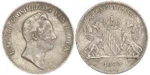 1 Thaler Grand Duchy of Baden (1806-1918) Argento Leopoldo di Baden(1790 – 1852)