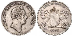 1 Thaler Grand Duchy of Baden (1806-1918) Argento Leopoldo di Baden(1790 – 1852)