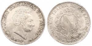 1 Thaler Grand Duchy of Baden (1806-1918) Argento Luigi I di Baden(1763 - 1830)