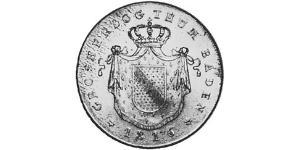 1 Thaler Grand Duchy of Baden (1806-1918) Argento 