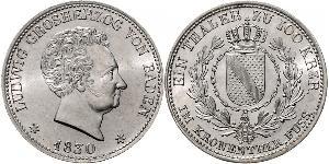 1 Thaler Grand Duchy of Baden (1806-1918) Argento Luigi I di Baden(1763 - 1830)