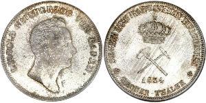 1 Thaler Grand Duchy of Baden (1806-1918) Argento Leopoldo di Baden(1790 – 1852)