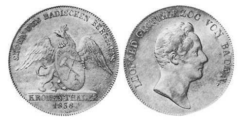 1 Thaler Grand Duchy of Baden (1806-1918) Argento 