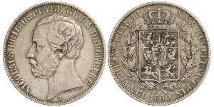 1 Thaler Grand Duchy of Oldenburg (1814 - 1918) Argento Pietro II di Oldenburg (1827 - 1900)