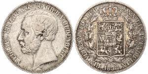 1 Thaler Grand Duchy of Oldenburg (1814 - 1918) Argento Pietro II di Oldenburg (1827 - 1900)