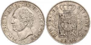 1 Thaler Grand Duchy of Oldenburg (1814 - 1918) Argento Augusto I di Oldenburg