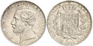 1 Thaler Grand Duchy of Oldenburg (1814 - 1918) Argento Pietro II di Oldenburg (1827 - 1900)