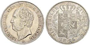 1 Thaler Grand Duchy of Oldenburg (1814 - 1918) Argento Augusto I di Oldenburg