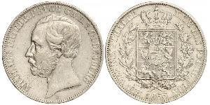 1 Thaler Grand Duchy of Oldenburg (1814 - 1918) Argento Pietro II di Oldenburg (1827 - 1900)