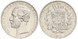 1 Thaler Grand Duchy of Oldenburg (1814 - 1918) Argento Pietro II di Oldenburg (1827 - 1900)