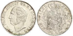 1 Thaler Grand Duchy of Oldenburg (1814 - 1918) Argento Augusto I di Oldenburg