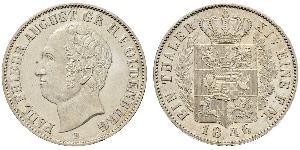 1 Thaler Grand Duchy of Oldenburg (1814 - 1918) Argento Augusto I di Oldenburg