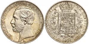 1 Thaler Grand Duchy of Oldenburg (1814 - 1918) Argento Pietro II di Oldenburg (1827 - 1900)