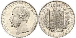 1 Thaler Grand Duchy of Oldenburg (1814 - 1918) Argento Pietro II di Oldenburg (1827 - 1900)