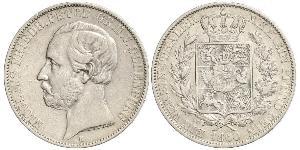 1 Thaler Grand Duchy of Oldenburg (1814 - 1918) Argento Pietro II di Oldenburg (1827 - 1900)