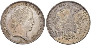 1 Thaler Impero austriaco (1804-1867) Argento Ferdinand I of Austria (1793 - 1875)