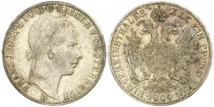 1 Thaler Impero austriaco (1804-1867) Argento Franz Joseph I (1830 - 1916)