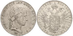 1 Thaler Impero austriaco (1804-1867) Argento Ferdinand I of Austria (1793 - 1875)