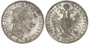 1 Thaler Impero austriaco (1804-1867) Argento Franz Joseph I (1830 - 1916)