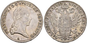 1 Thaler Impero austriaco (1804-1867) Argento Francis II, Holy Roman Emperor (1768 - 1835)