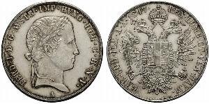 1 Thaler Impero austriaco (1804-1867) Argento Ferdinand I of Austria (1793 - 1875)