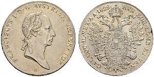 1 Thaler Impero austriaco (1804-1867) Argento Francis II, Holy Roman Emperor (1768 - 1835)