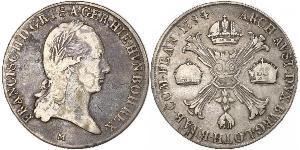 1 Thaler Impero austriaco (1804-1867) Argento Francis II, Holy Roman Emperor (1768 - 1835)