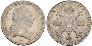 1 Thaler Impero austriaco (1804-1867) Argento Francis II, Holy Roman Emperor (1768 - 1835)