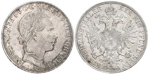 1 Thaler Impero austriaco (1804-1867) Argento Franz Joseph I (1830 - 1916)