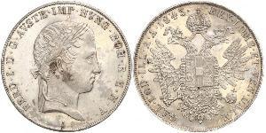 1 Thaler Impero austriaco (1804-1867) Argento Ferdinand I of Austria (1793 - 1875)