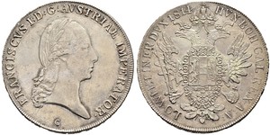 1 Thaler Impero austriaco (1804-1867) Argento Francis II, Holy Roman Emperor (1768 - 1835)