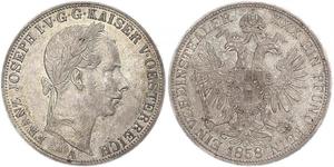 1 Thaler Impero austriaco (1804-1867) Argento Franz Joseph I (1830 - 1916)