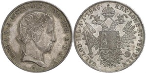 1 Thaler Impero austriaco (1804-1867) Argento Ferdinand I of Austria (1793 - 1875)