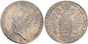 1 Thaler Impero austriaco (1804-1867) Argento Francis II, Holy Roman Emperor (1768 - 1835)