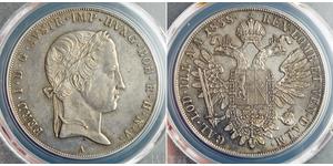 1 Thaler Impero austriaco (1804-1867) Argento Ferdinand I of Austria (1793 - 1875)