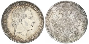 1 Thaler Impero austriaco (1804-1867) Argento Franz Joseph I (1830 - 1916)