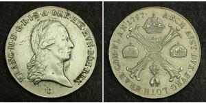 1 Thaler Impero austriaco (1804-1867) Argento Francis II, Holy Roman Emperor (1768 - 1835)