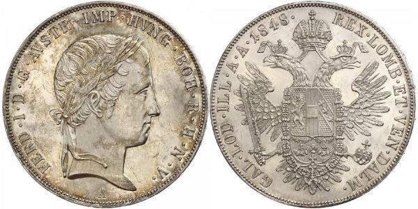 1 Thaler Impero austriaco (1804-1867) Argento Ferdinand I of Austria (1793 - 1875)