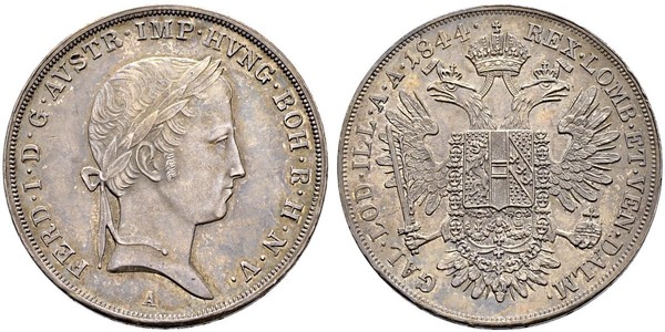 1 Thaler Impero austriaco (1804-1867) Argento Ferdinand I of Austria (1793 - 1875)