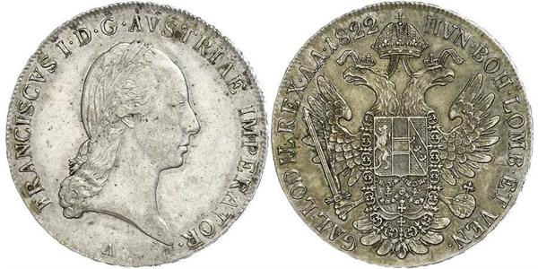 1 Thaler Impero austriaco (1804-1867) Argento Francis II, Holy Roman Emperor (1768 - 1835)