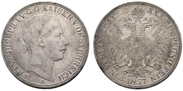 1 Thaler Impero austriaco (1804-1867) Argento Franz Joseph I (1830 - 1916)