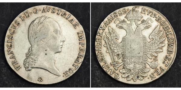 1 Thaler Impero austriaco (1804-1867) Argento Francis II, Holy Roman Emperor (1768 - 1835)