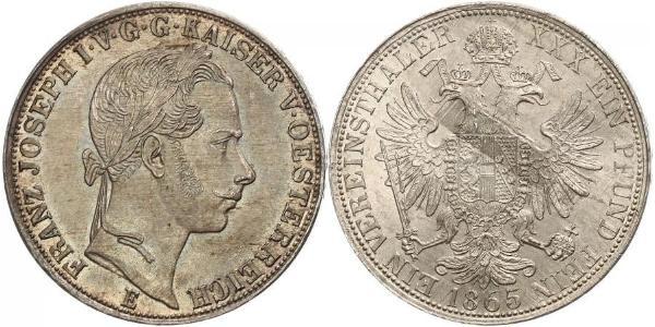 1 Thaler Impero austriaco (1804-1867) Argento Franz Joseph I (1830 - 1916)