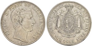 1 Thaler Liechtenstein Argento Johann II, Prince of Liechtenstein (1840-1929)